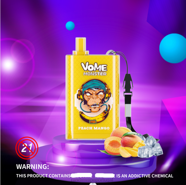 gelo exuberante - RandM tornado store - RandM Vome Monster Dispositivo vape pod de controle de fluxo de ar 10000 1 unidade D042B277