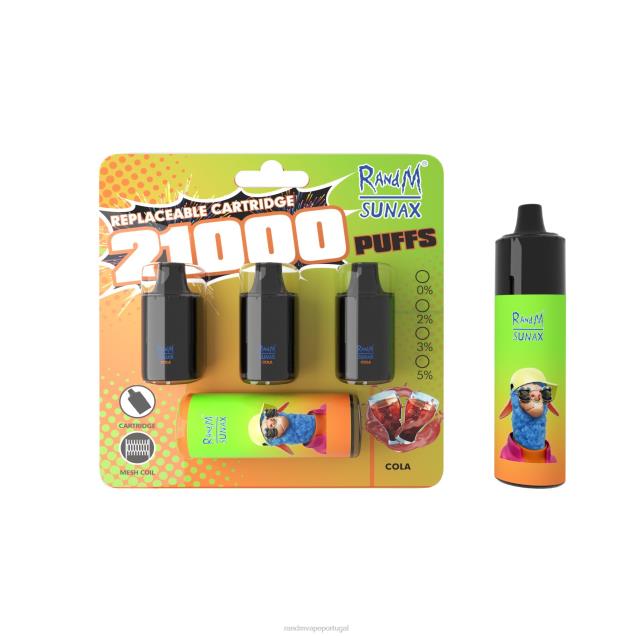 Cola - RandM vape store - RandM Sunax Dispositivo vape substituível com cápsula de controle de fluxo de ar 21000 1 unidade D042B276
