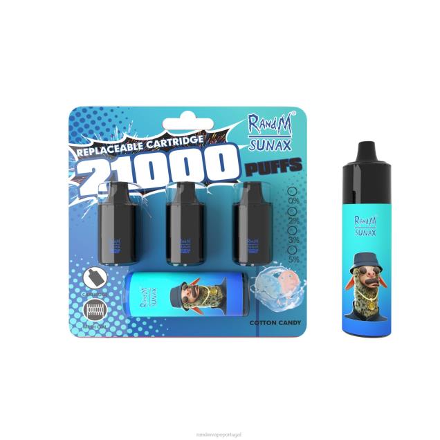 algodão doce - RandM vape Portugal - RandM Sunax Dispositivo vape substituível com cápsula de controle de fluxo de ar 21000 1 unidade D042B273