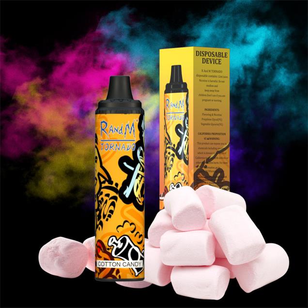 algodão doce - RandM vape store - RandM Tornado Dispositivo vape pod de controle de fluxo de ar 6000 1 unidade D042B296
