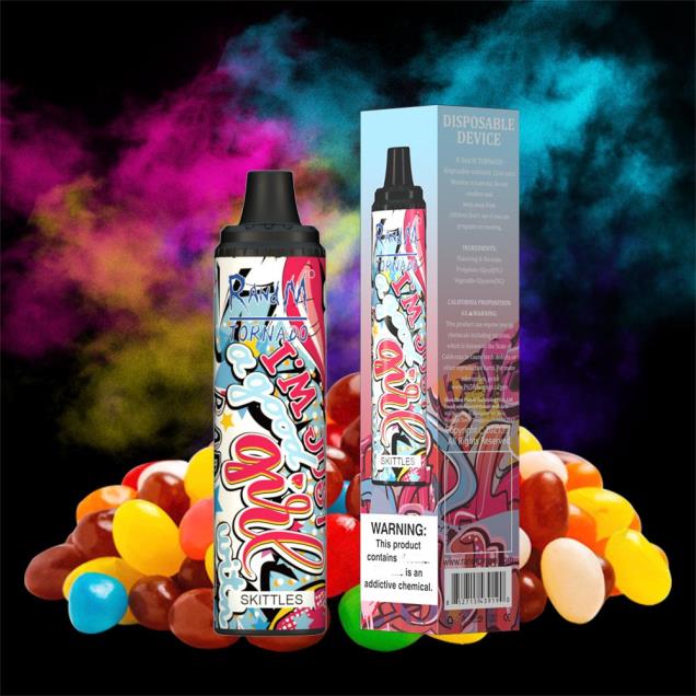 algodão doce - RandM vape store - RandM Tornado Dispositivo vape pod de controle de fluxo de ar 6000 1 unidade D042B296