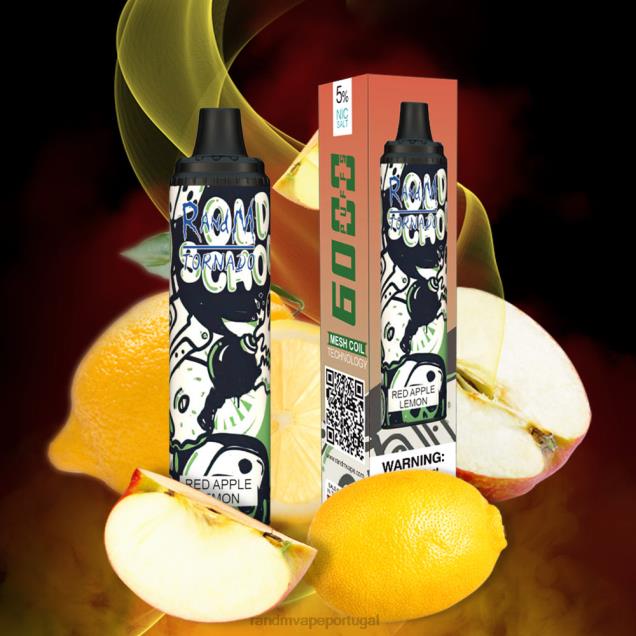 limão, maçã vermelha - RandM vape sale - RandM Tornado Dispositivo vape pod de controle de fluxo de ar 6000 1 unidade D042B279