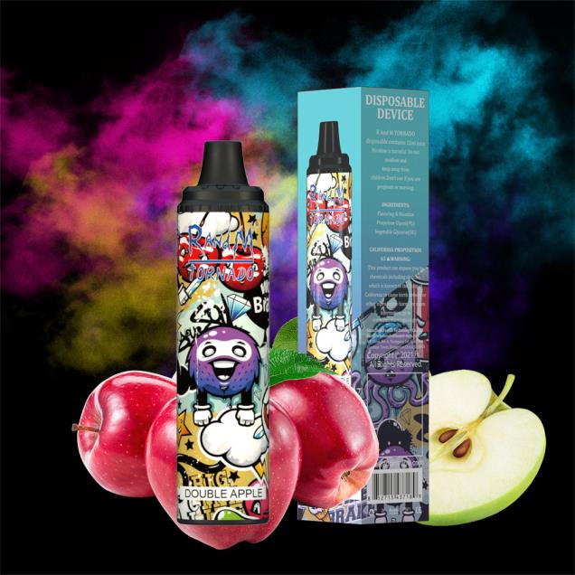 maçã dupla - RandM tornado sale - RandM Tornado Dispositivo vape pod de controle de fluxo de ar 6000 1 unidade D042B298