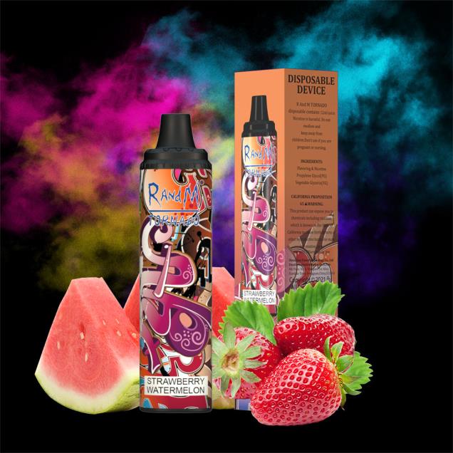 melancia morango - RandM tornado Portugal - RandM Tornado Dispositivo vape pod de controle de fluxo de ar 6000 1 unidade D042B292