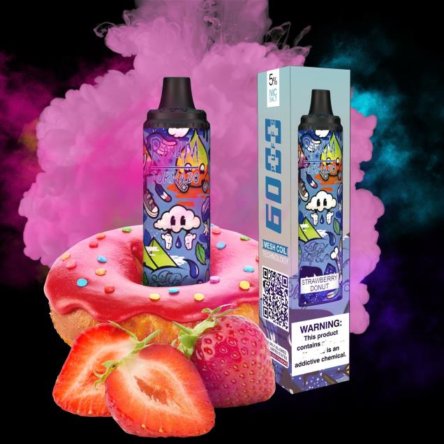 rosquinha de morango - RandM tornado Lisbon - RandM Tornado Dispositivo vape pod de controle de fluxo de ar 6000 1 unidade D042B285