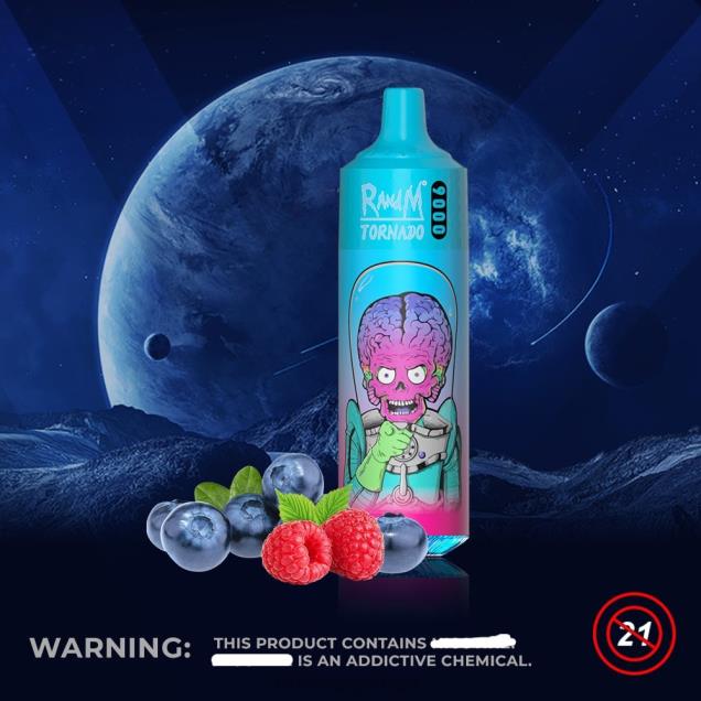 framboesa mirtilo - RandM vape store - RandM Tornado Dispositivo vape pod 9000 1 unidade versão 1 D042B126