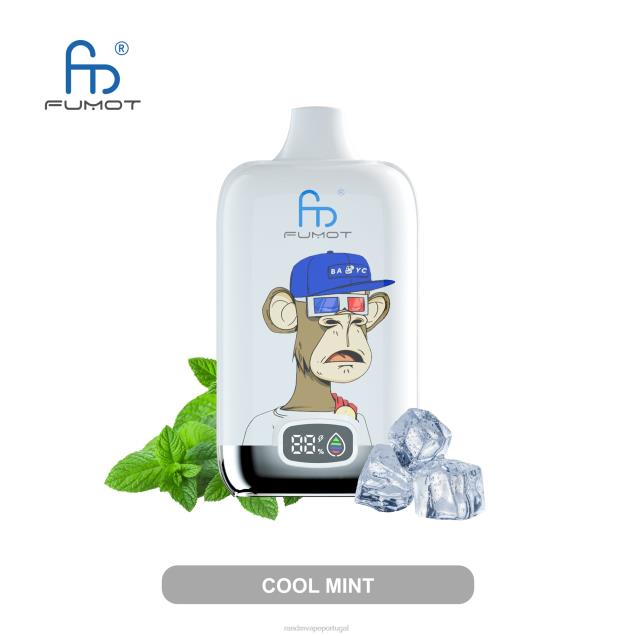 menta refrescante - RandM Portugal - Fumot Original RandM Digital Box Dispositivo vape com bateria 12000 e display líquido D042B1