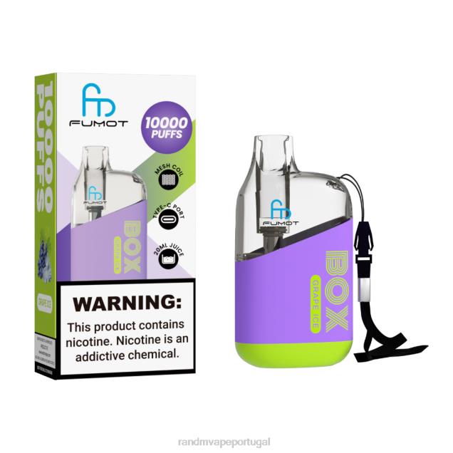 gelo de uva - RandM vape sale - Fumot Original RandM Tornado Box Dispositivo vape de controle de fluxo de ar 10000 1 unidade D042B89