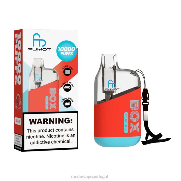 gelo exuberante - RandM vape store - Fumot Original RandM Tornado Box Dispositivo vape de controle de fluxo de ar 10000 1 unidade D042B86