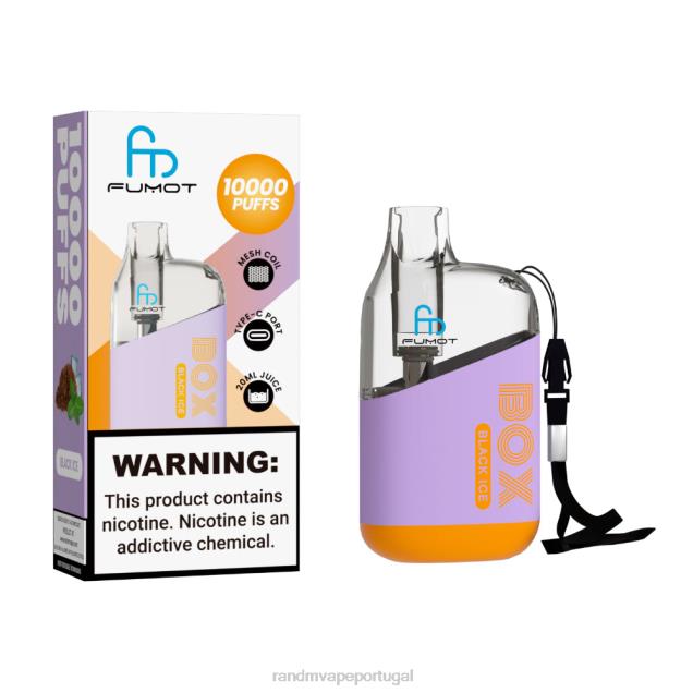 gelo preto - RandM vape sale - Fumot Original RandM Tornado Box Dispositivo vape de controle de fluxo de ar 10000 1 unidade D042B99