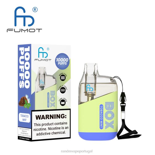 hortelã de tabaco - RandM Portugal - Fumot Original RandM Tornado Box Dispositivo vape de controle de fluxo de ar 10000 1 unidade D042B101
