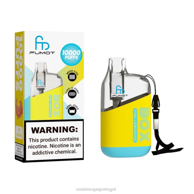 limonada rosa - RandM vape store - Fumot Original RandM Tornado Box Dispositivo vape de controle de fluxo de ar 10000 1 unidade D042B96