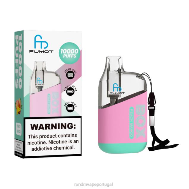 manga pêssego - RandM disposable vape - Fumot Original RandM Tornado Box Dispositivo vape de controle de fluxo de ar 10000 1 unidade D042B90