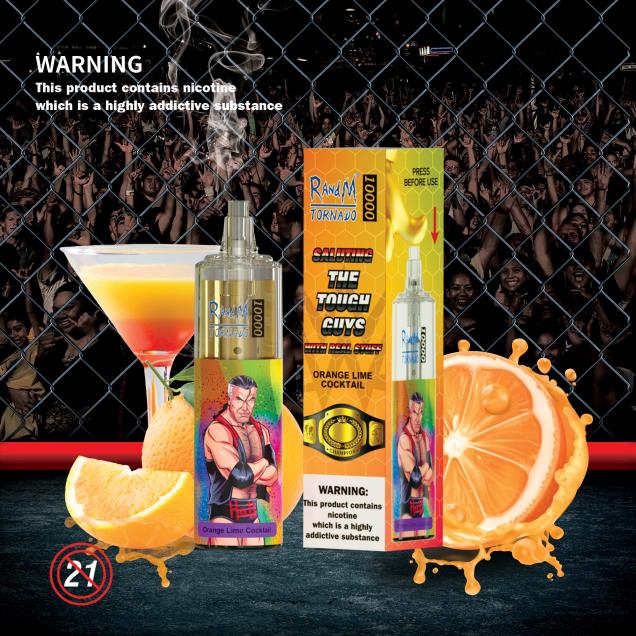 coquetel de laranja e limão - RandM tornado Portugal - RandM Tornado Dispositivo vape de controle de fluxo de ar 10000 1 unidade D042B122