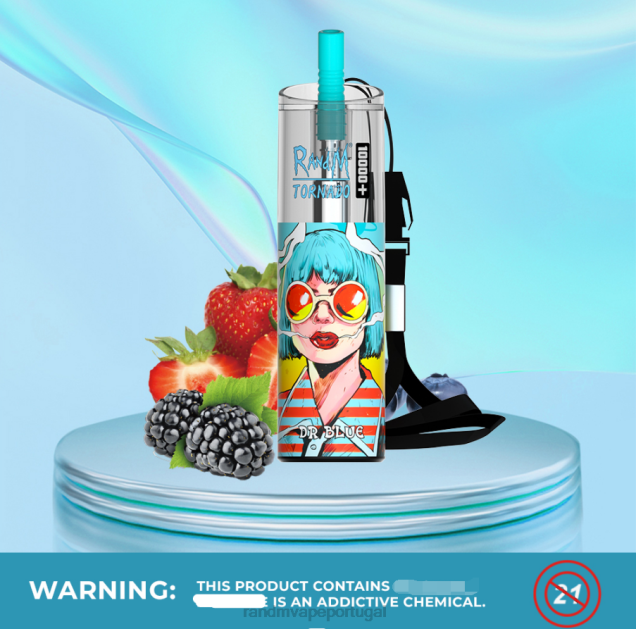 dr azul - RandM vape flavours - RandM Tornado Dispositivo vape de controle de fluxo de ar 10000 plus 1 unidade D042B84