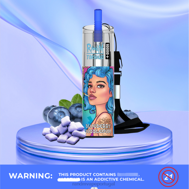 framboesa azeda azul - RandM vape Portugal - RandM Tornado Dispositivo vape de controle de fluxo de ar 10000 plus 1 unidade D042B83