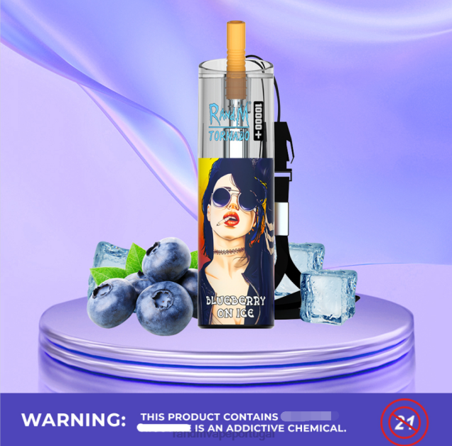 framboesa azeda azul - RandM vape Portugal - RandM Tornado Dispositivo vape de controle de fluxo de ar 10000 plus 1 unidade D042B83