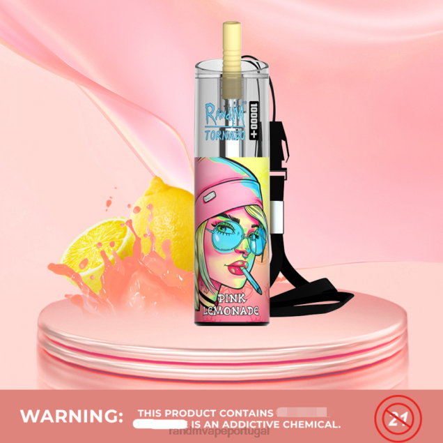 limonada rosa - RandM tornado store - RandM Tornado Dispositivo vape de controle de fluxo de ar 10000 plus 1 unidade D042B77