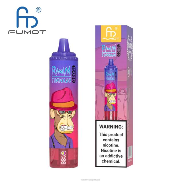 baga tripla - RandM disposable vape - Fumot RandM Tornado Dispositivo vape 15000 com bateria e display ejuice versão 2 D042B40