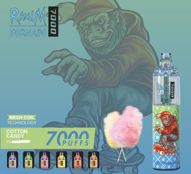 algodão doce - RandM Portugal - RandM Tornado Dispositivo vape de controle de fluxo de ar 7000 1 unidade D042B181
