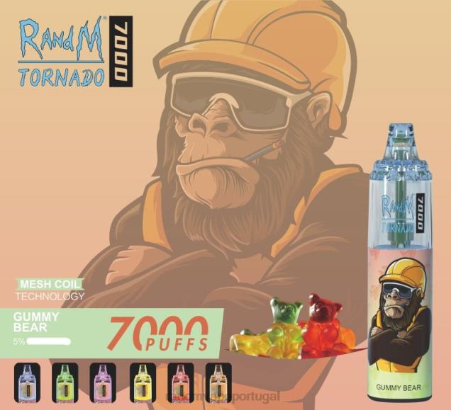 algodão doce - RandM Portugal - RandM Tornado Dispositivo vape de controle de fluxo de ar 7000 1 unidade D042B181