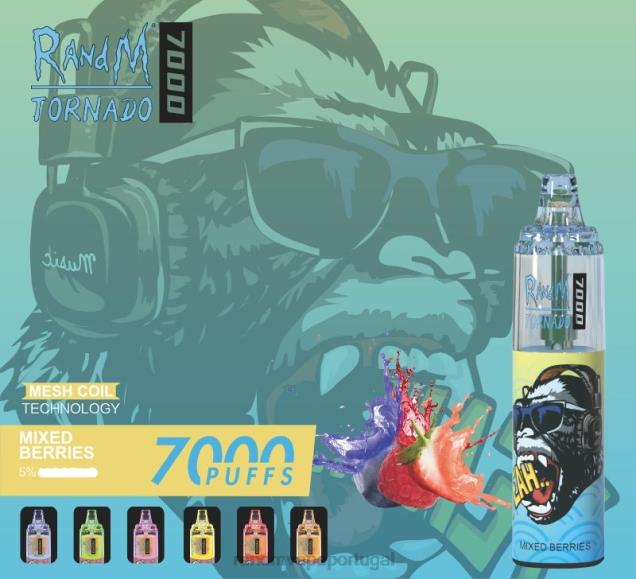 bagas misturadas - RandM vape store - RandM Tornado Dispositivo vape de controle de fluxo de ar 7000 1 unidade D042B176