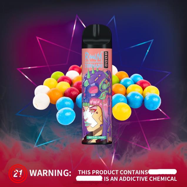 doces de skittles - RandM tornado Portugal - RandM Tornado Dispositivo vape de controle de fluxo de ar 8000 1 unidade D042B242