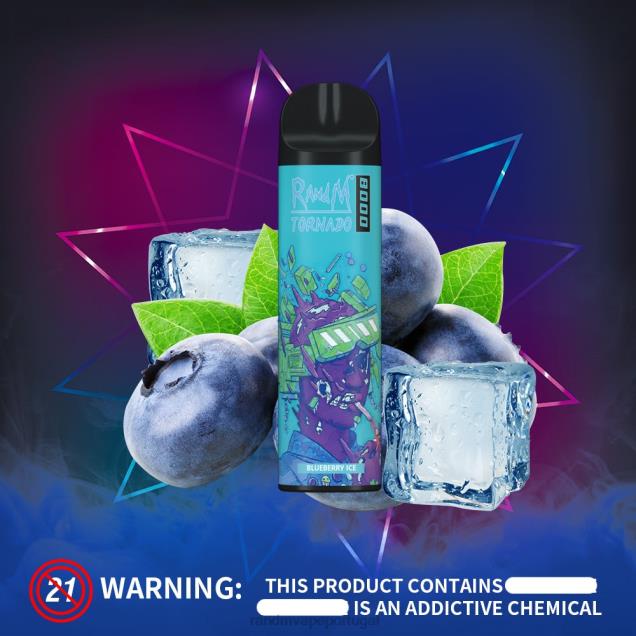 gelo azul - RandM tornado store - RandM Tornado Dispositivo vape de controle de fluxo de ar 8000 1 unidade D042B237