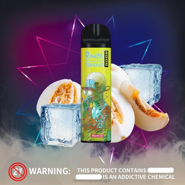 gelo de melão - RandM vape flavours - RandM Tornado Dispositivo vape de controle de fluxo de ar 8000 1 unidade D042B244