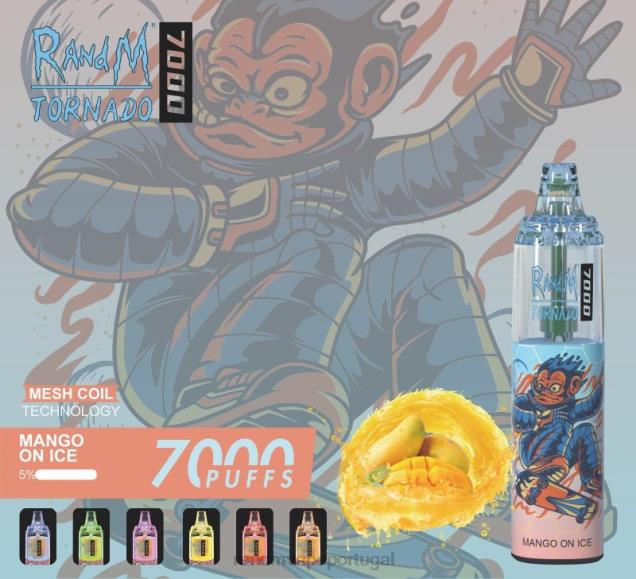 gelo de morango - RandM vape Portugal - RandM Tornado Dispositivo vape de controle de fluxo de ar 7000 1 unidade D042B183