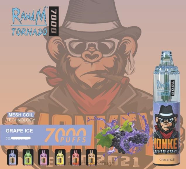 gelo de morango - RandM vape Portugal - RandM Tornado Dispositivo vape de controle de fluxo de ar 7000 1 unidade D042B183
