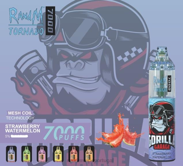 gelo de morango - RandM vape Portugal - RandM Tornado Dispositivo vape de controle de fluxo de ar 7000 1 unidade D042B183